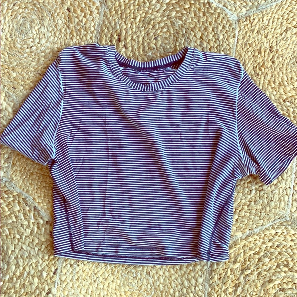 Lululemon mid striped tee shirt